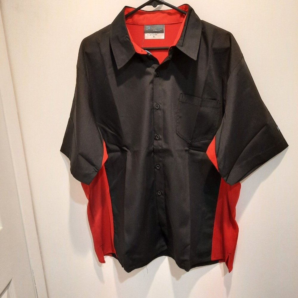 Cook Cool By Happy Chef Style 815 Chef Coat XL Black  Red Vented Lot Of 2 NWT